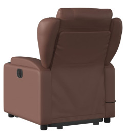 Fauteuil inclinable de massage Marron Similicuir