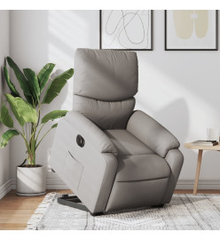 Fauteuil inclinable électrique taupe tissu