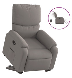 Fauteuil inclinable électrique taupe tissu