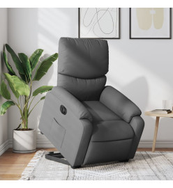 Fauteuil inclinable électrique gris foncé tissu