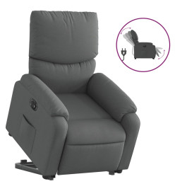 Fauteuil inclinable électrique gris foncé tissu