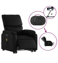 Fauteuil inclinable de massage électrique noir similicuir