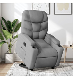 Fauteuil inclinable électrique gris clair tissu