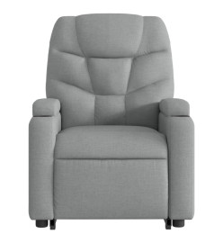 Fauteuil inclinable électrique gris clair tissu