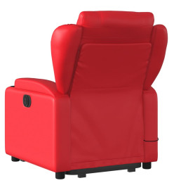 Fauteuil inclinable de massage électrique rouge similicuir