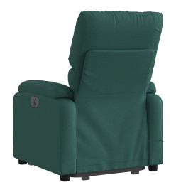 Fauteuil inclinable de massage Vert foncé Tissu