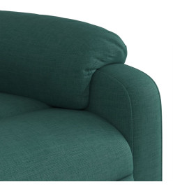 Fauteuil inclinable de massage Vert foncé Tissu