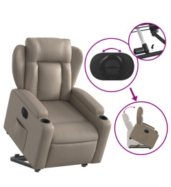 Fauteuil inclinable électrique cappuccino similicuir