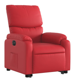 Fauteuil inclinable électrique rouge similicuir