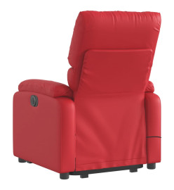 Fauteuil inclinable électrique rouge similicuir