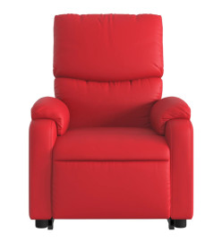 Fauteuil inclinable électrique rouge similicuir