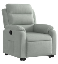 Fauteuil inclinable Gris clair Velours