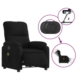 Fauteuil inclinable de massage électrique noir tissu microfibre