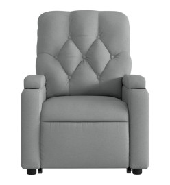 Fauteuil inclinable de massage électrique Gris clair Tissu