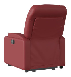 Fauteuil inclinable de massage électrique rouge bordeaux