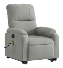 Fauteuil inclinable de massage électrique gris clair