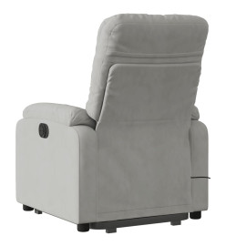 Fauteuil inclinable de massage électrique gris clair