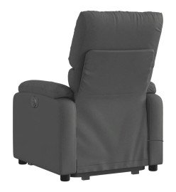 Fauteuil inclinable de massage électrique Gris foncé Tissu