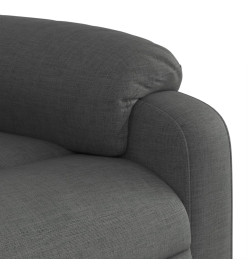 Fauteuil inclinable de massage électrique Gris foncé Tissu