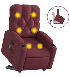 Fauteuil inclinable de massage Rouge bordeaux Tissu