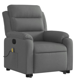 Fauteuil de massage inclinable Gris foncé Tissu