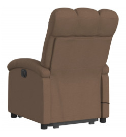 Fauteuil inclinable de massage électrique Marron Tissu