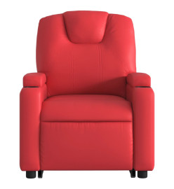 Fauteuil inclinable de massage électrique rouge similicuir