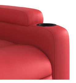 Fauteuil inclinable de massage électrique rouge similicuir