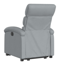 Fauteuil inclinable électrique gris clair tissu