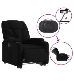 Fauteuil inclinable électrique noir tissu