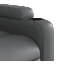 Fauteuil inclinable de massage électrique gris similicuir