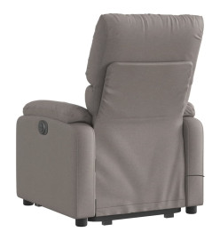 Fauteuil inclinable de massage électrique Taupe Tissu