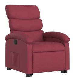 Fauteuil inclinable rouge bordeaux tissu