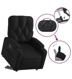 Fauteuil inclinable électrique noir similicuir