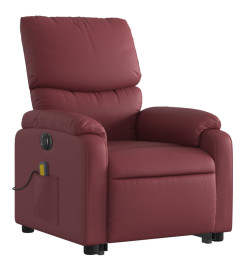 Fauteuil inclinable de massage électrique rouge bordeaux