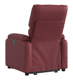 Fauteuil inclinable de massage électrique rouge bordeaux