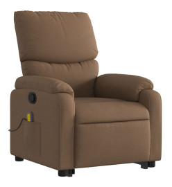 Fauteuil de massage inclinable Marron Tissu