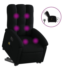 Fauteuil inclinable de massage électrique Noir Tissu