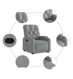 Fauteuil inclinable Gris clair Tissu