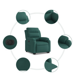 Fauteuil inclinable électrique vert foncé tissu