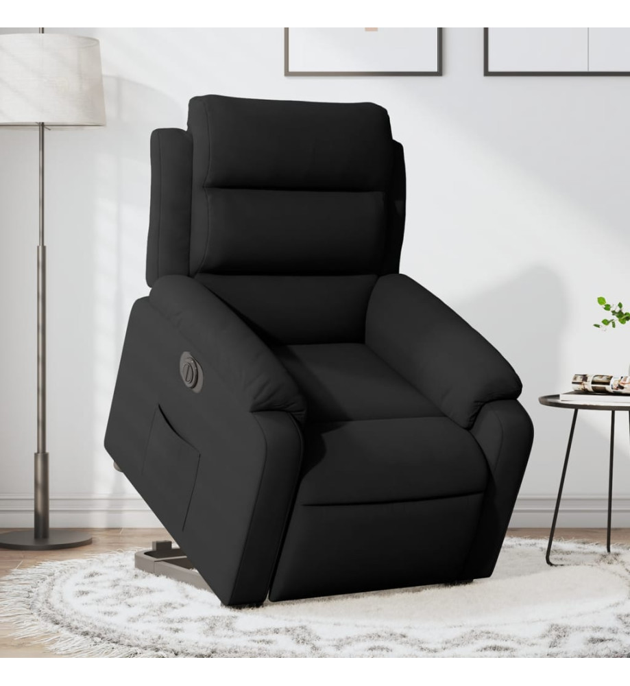 Fauteuil inclinable électrique noir velours