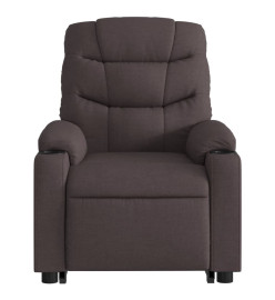 Fauteuil inclinable de massage Marron foncé Tissu