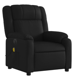 Fauteuil de massage inclinable électrique noir similicuir