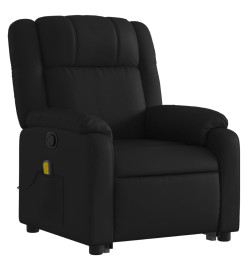 Fauteuil inclinable de massage Noir Similicuir