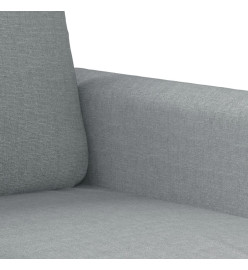 Ensemble de canapés 2 pcs avec coussins Gris clair Tissu