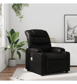 Fauteuil de massage inclinable Noir Similicuir