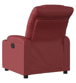 Fauteuil inclinable électrique Rouge bordeaux Similicuir