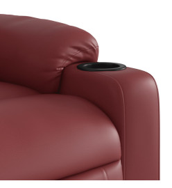 Fauteuil inclinable électrique Rouge bordeaux Similicuir