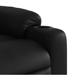 Fauteuil inclinable de massage Noir Similicuir