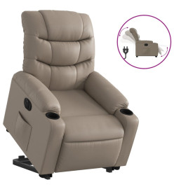 Fauteuil inclinable électrique cappuccino similicuir